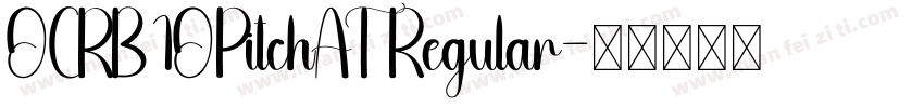 OCRB1OPitchAT Regular字体转换